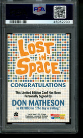 2005 Lost In Space Autograph Don Matheson Rethso Limited Auto PSA 10 Gem Mint